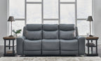Mindanao - 2 Pc. - Power Reclining Sofa, Power Reclining Loveseat with Console - Steel