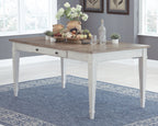 Skempton - RECT DRM Table w/Storage - White