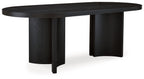 Rowanbeck - Oval Dining Room Table - Black