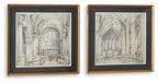 Downyard - Wall Art Set (Set of 2) - Black / Beige