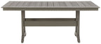 Visola - RECT Dining Table w/Umb OPT - Gray