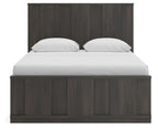 Shaehartin - Queen Panel Platform Bed - Dark Brown