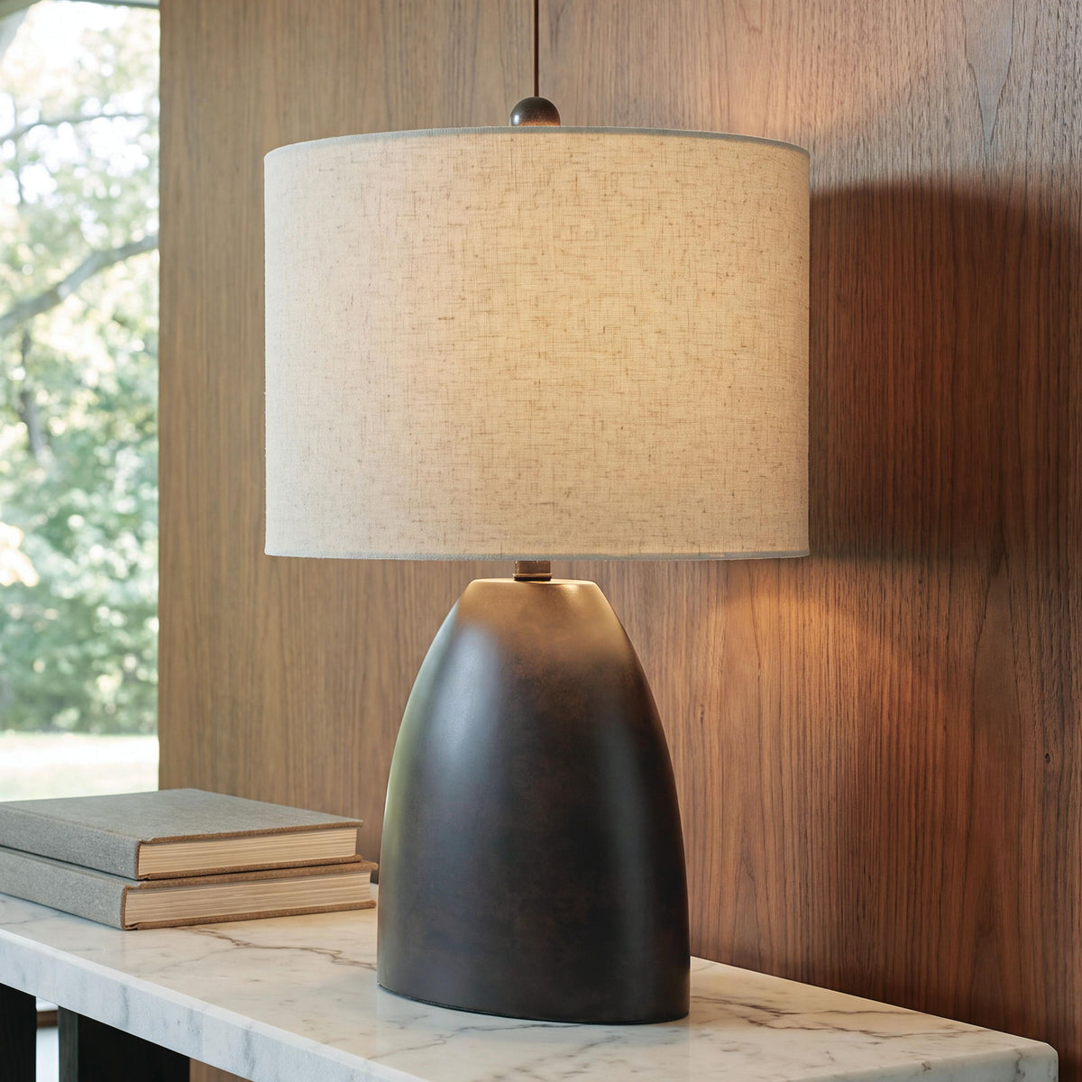 Sethmore - Terracotta Table Lamp - Antique Black