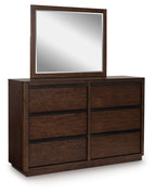 Dilenno - Dresser And Mirror - Dark Brown