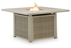 Cliff Trails - Square Fire Pit Table - Beige