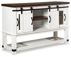 Valebeck - Dining Room Server - White / Brown