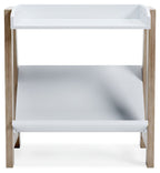 Blariden - Small Bookcase - White / Tan