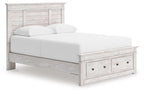 Makidern - Panel Storage Bed With Storage Footboard
