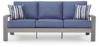 Half Moon Beach - Sofa With Cushion - Blue / Gray