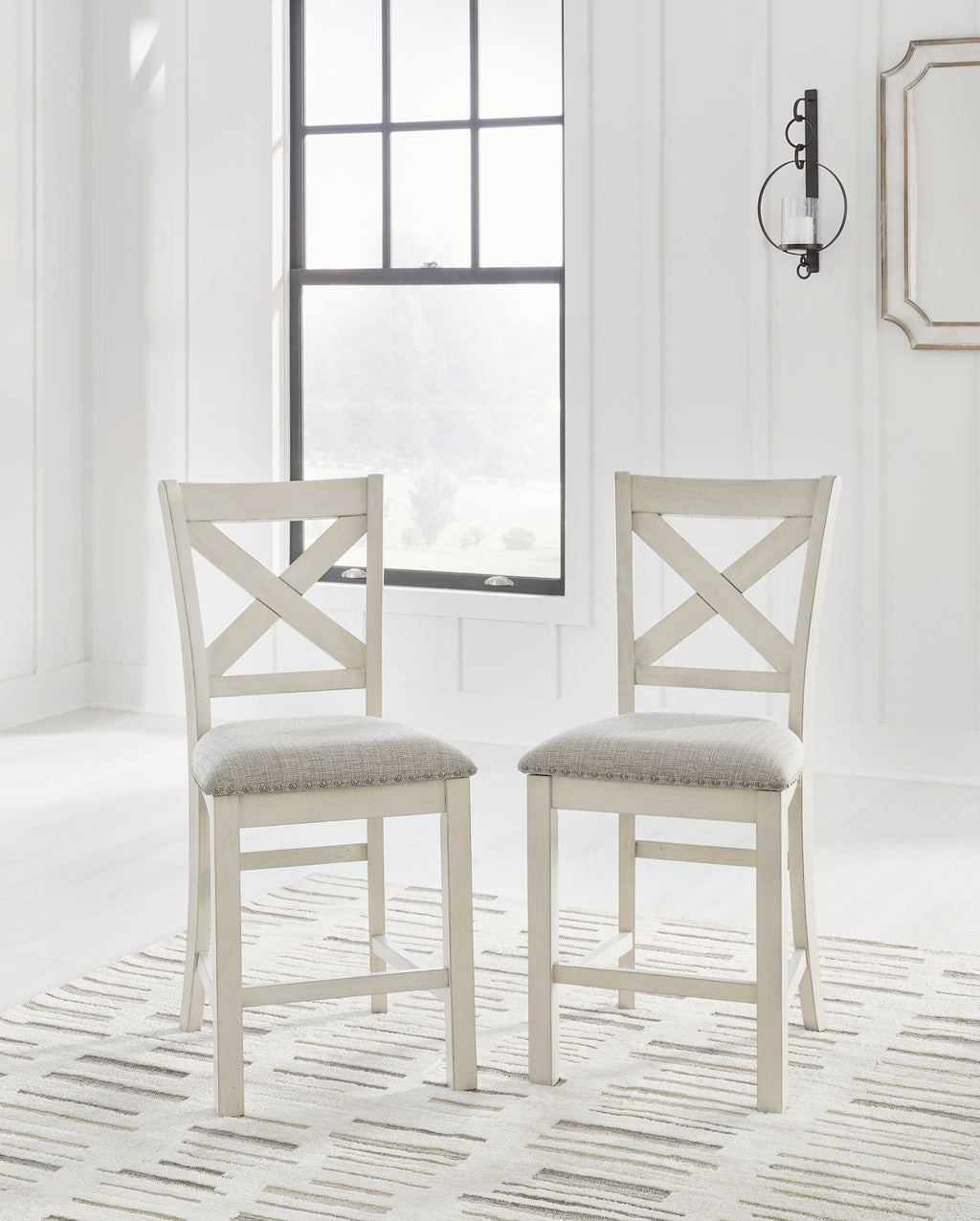 Robbinsdale - Upholstered Barstool (Set of 2) - Antique White