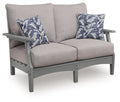 Cove Beach - Loveseat With Cushion - Gray