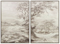 Stormish - Wall Art Set (Set of 2) - Beige / Brown