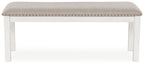 Robbinsdale - Large Upholstered Dining Room Bench - Antique White