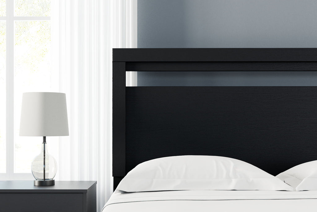 Finch - Queen Panel Headboard - Black