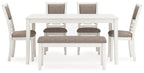 Erinberg - Dining Room Table Set (Set of 6) - Antique White