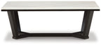 Fostead - Rectangular Cocktail Table - White / Espresso