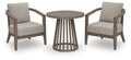 Joy Lagoon - Outdoor Chairs With Cushions/Table (Set of 3) - Beige