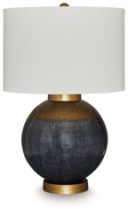 Adara - Metal Table Lamp - Blue / Gold Finish