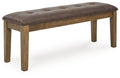 Urbinforte - Large Upholstered Dining Room Bench - Light Brown