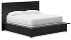Londer - King Panel Bed - Black