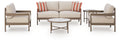 Bluff Trail - Loveseat, Lounge Chairs, Tables Set (Set of 5) - Beige