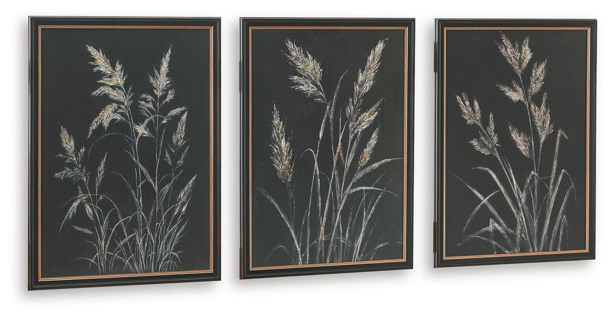 Janisburg - Wall Art Set (Set of 3) - Black / White / Brown