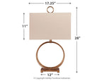 Mahala - Metal Table Lamp  - Antique Gold Finish