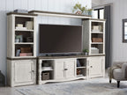 Havalance - 4 Pc. - Entertainment Center - 67" TV Stand - Brown / Beige