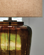 Bainmore - Glass Table Lamp - Amber