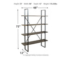 Gilesgrove - Bookcase - Black / Gray