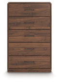 Fortlorn - Five Drawer Chest - Walnut Brown