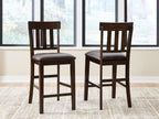 Haddigan - Upholstered Barstool (Set of 2) - Dark Brown