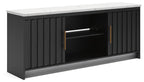 Cadmori - XL TV Stand With Fireplace Option - Black / White