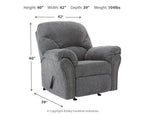 Allmaxx - Rocker Recliner - Pewter