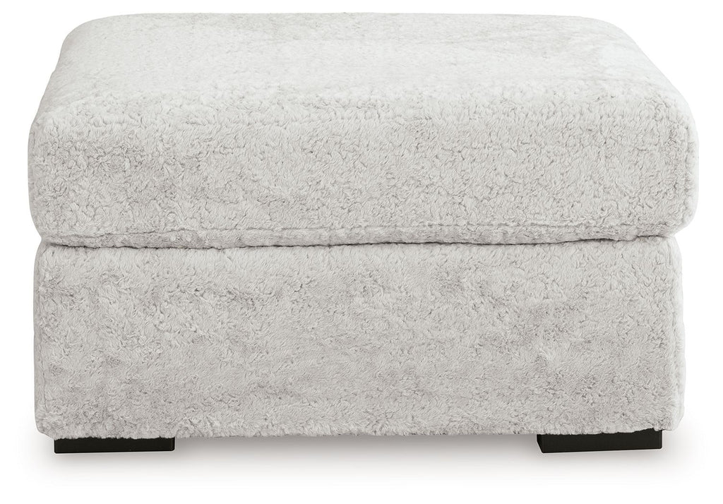 Cuddle Plush - 3 Pc. - 3-Piece Sectional, Chair And Ottoman - Arctic