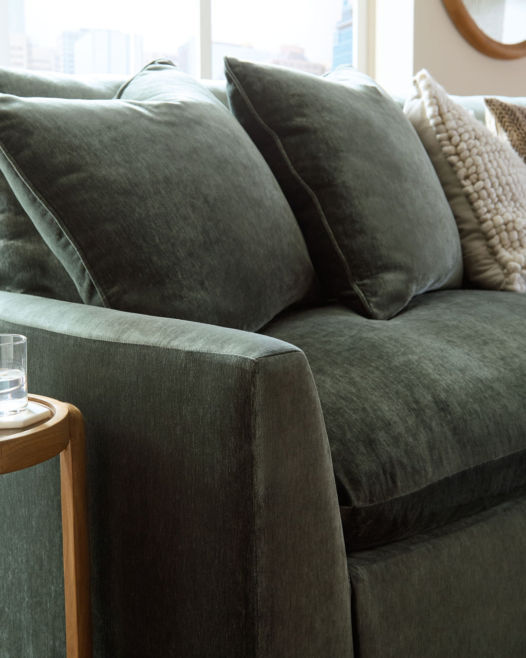 Carriage View - 3-Piece Sectional - Jade