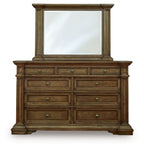 Frantanna - 3 Pc. - Queen Panel Bed, Dresser And Mirror - Brown