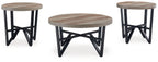Deanlee - Occasional Table Set (Set of 3) - Grayish Brown / Black