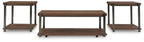 Trindwick - Occasional Table Set (Set of 3) - Brown / Gun Metal