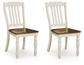 Wirloni - Dining Room Side Chair (Set of 2) - Antique White / Brown