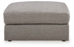 Lindon - Oversized Accent Ottoman - Smoke