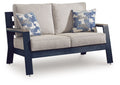 East Beach - Loveseat With Cushion - Blue