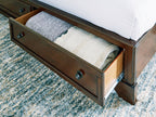 Trellington - Queen Sleigh Storage Bed - Brown