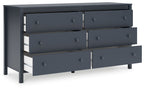 Simmenfort - Six Drawer Dresser - Navy Blue