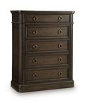 Wickenger - Five Drawer Chest - Dark Brown