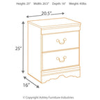 Huey Vineyard - Two Drawer Night Stand - Black