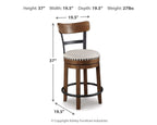 Valebeck - Full Back Swivel Stool