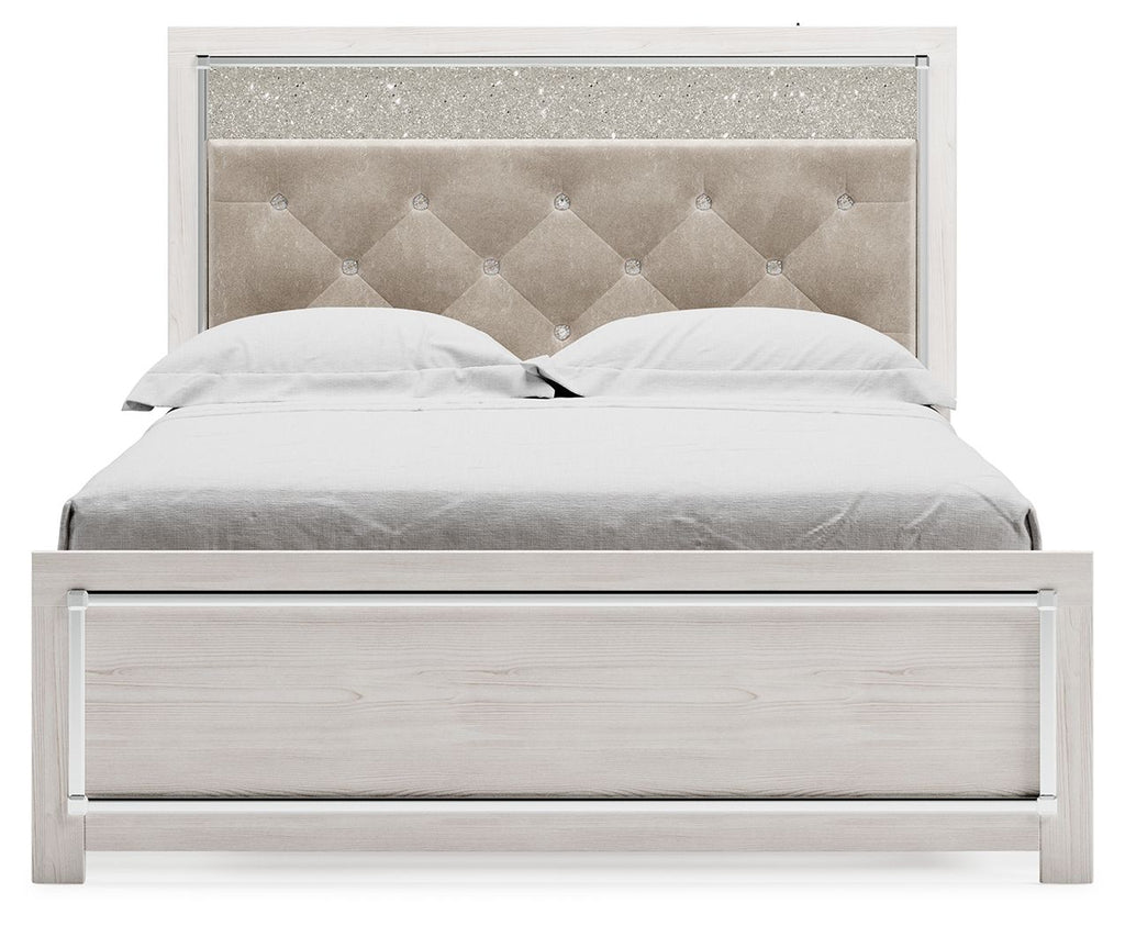 Altyra - Queen Panel Bed With Roll Slats - White