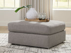 Lindon - Oversized Accent Ottoman - Smoke
