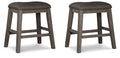 Caitbrook - Upholstered Stool (Set of 2) - Gray